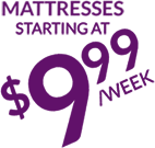 Mattress Starting at $9.99/week - purple